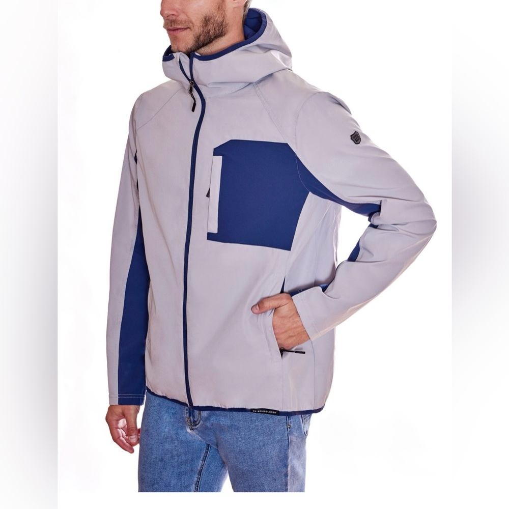 NWT Be Boundless Men’s windbreaker  Water Resistant Full-Zip Hooded Jacket Sz M